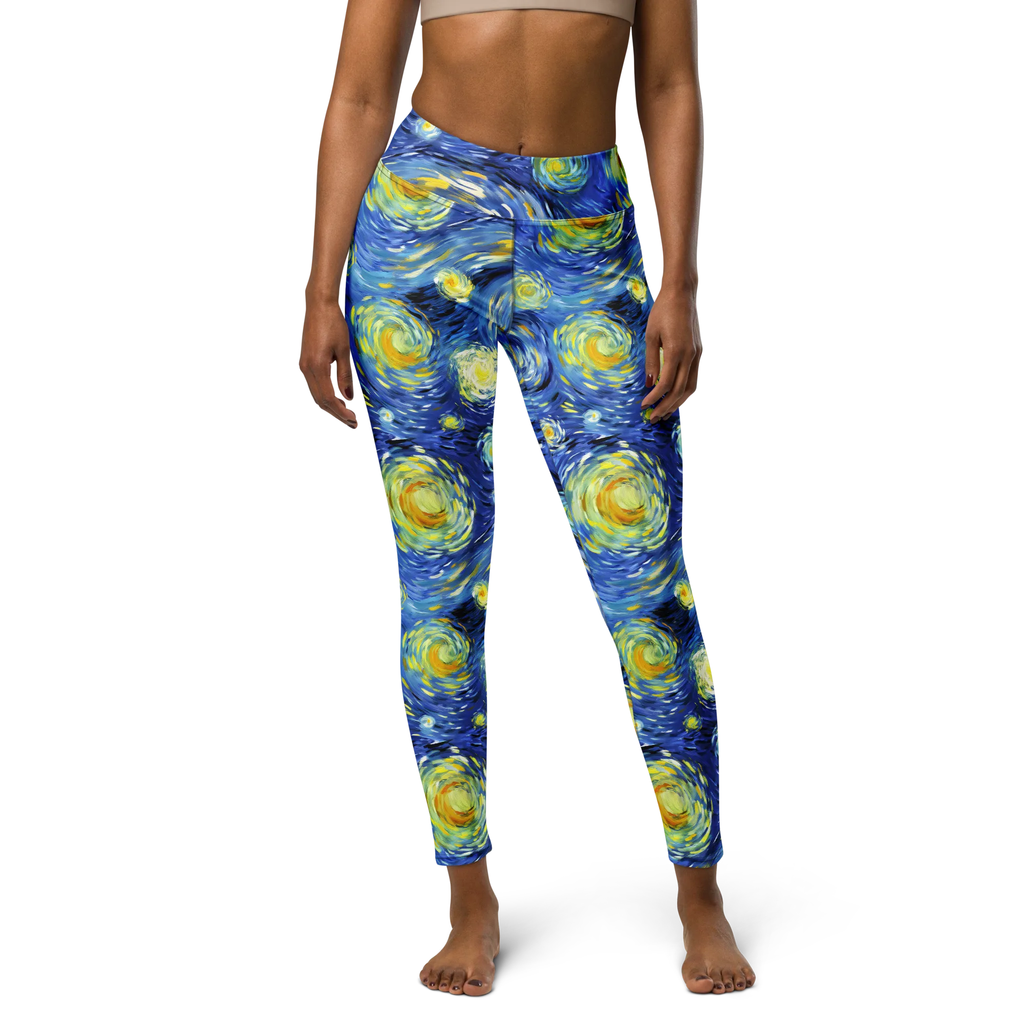 Cobalt Orbit on Yoga Leggings — Print file