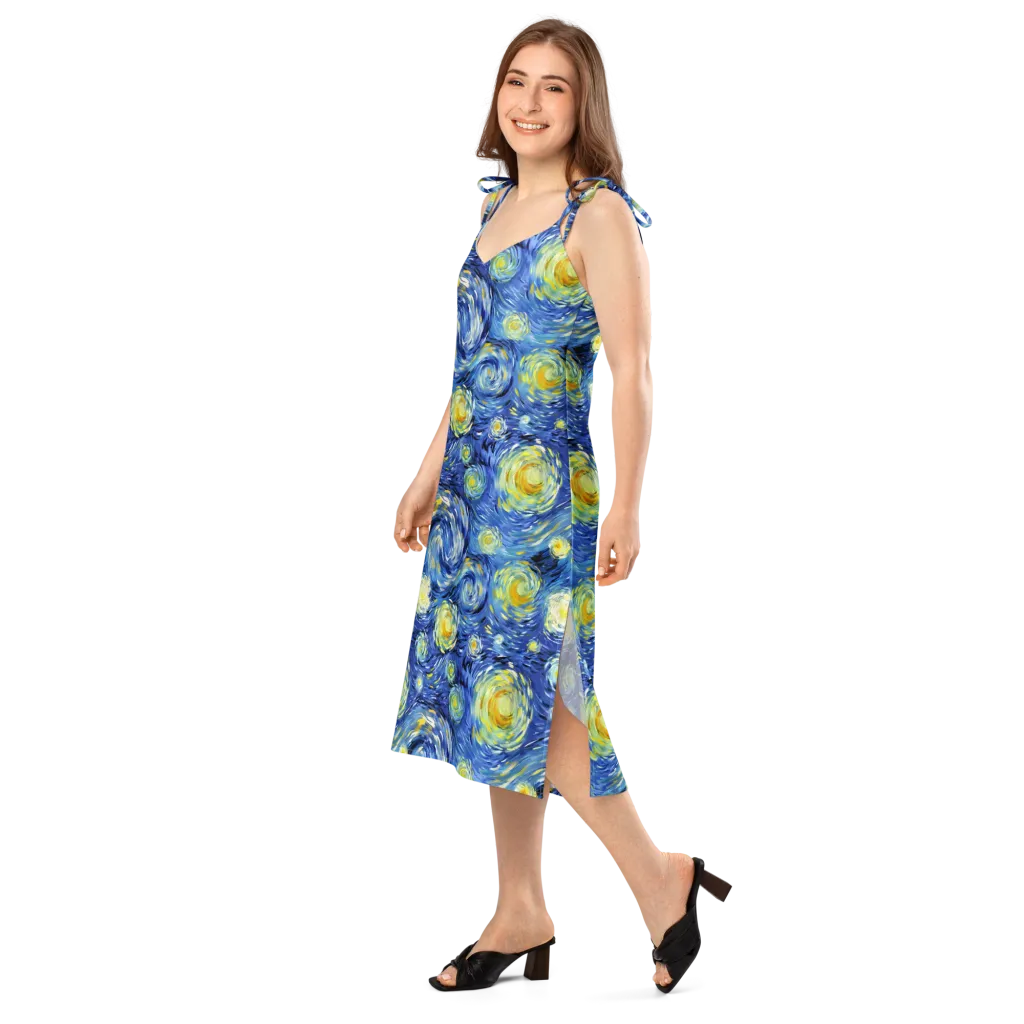 Cobalt Orbit on Slip Dress — Left Front