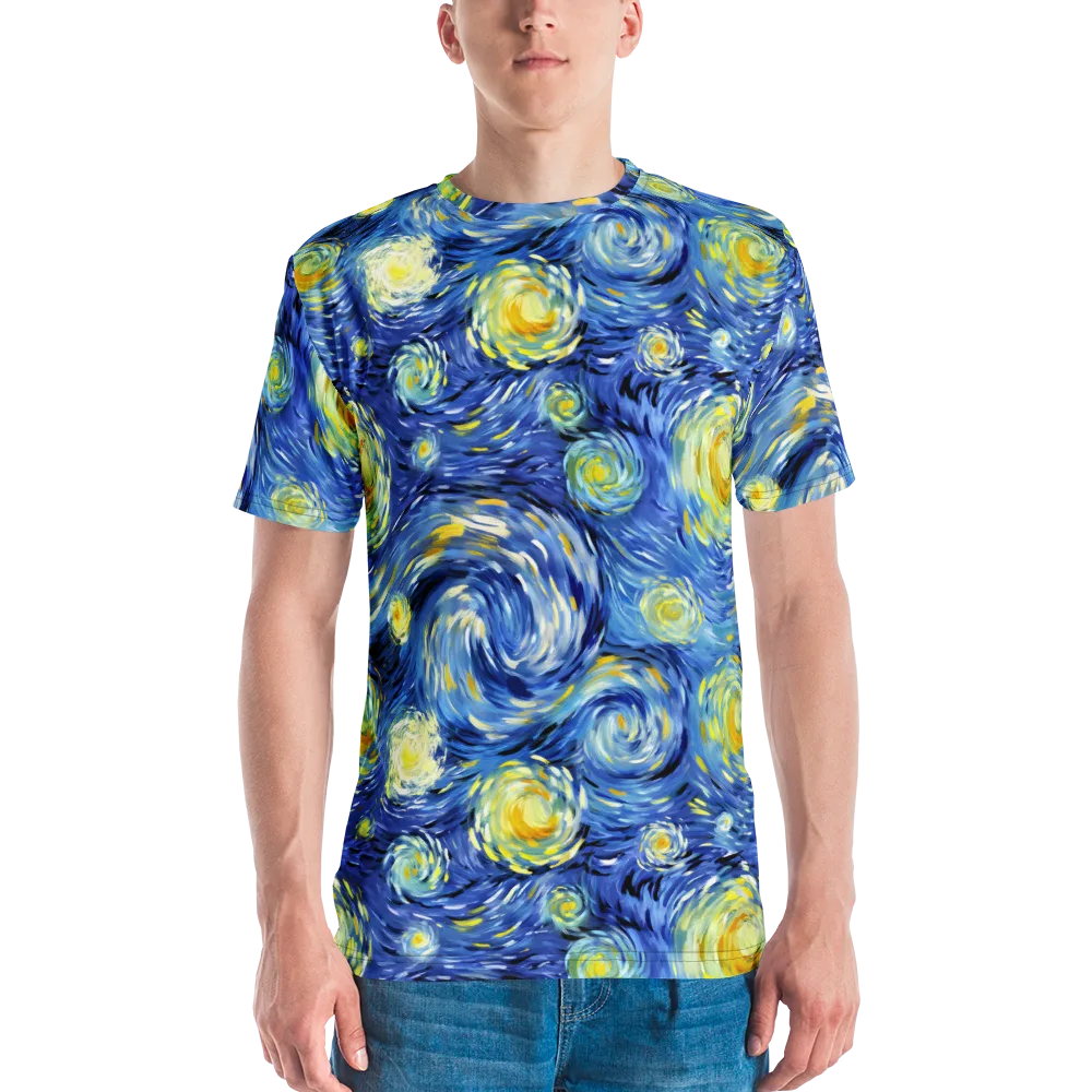 Cobalt Orbit on Men's Crew Neck T-Shirt — Front
