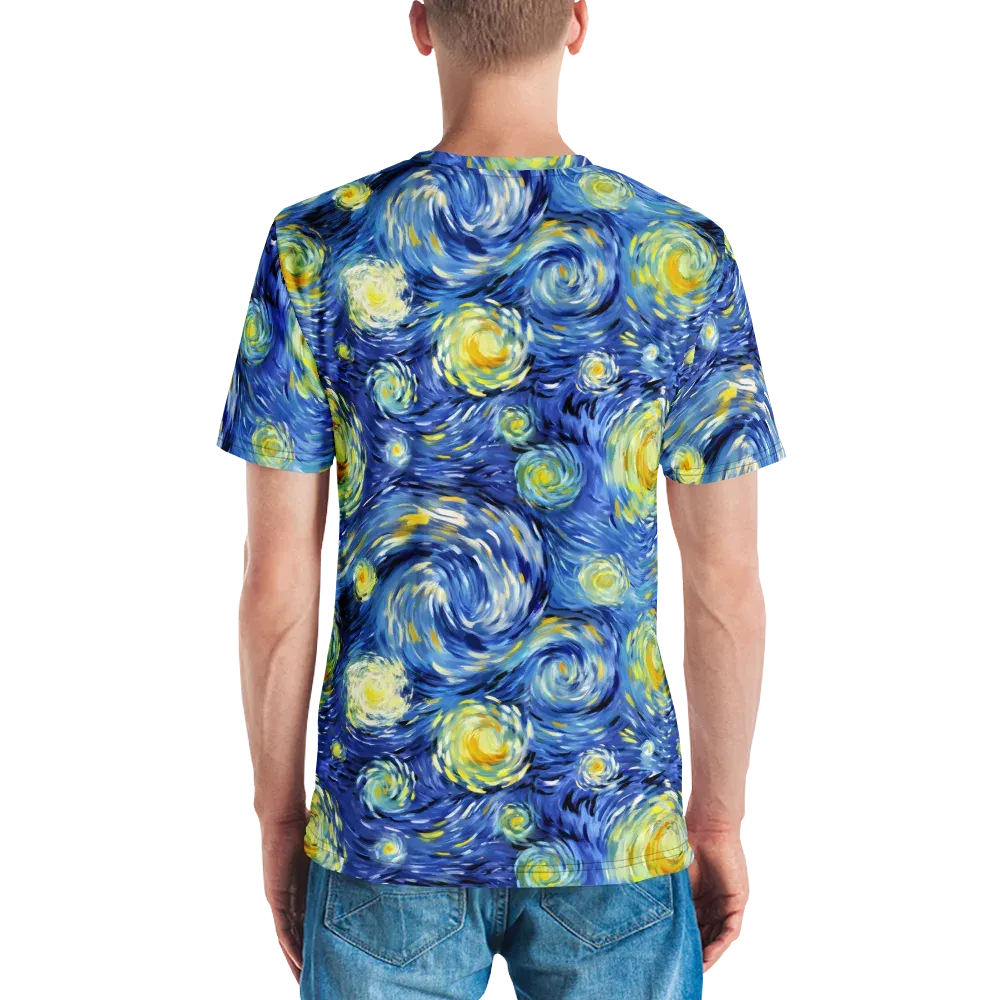 Cobalt Orbit on Men's Crew Neck T-Shirt — Back