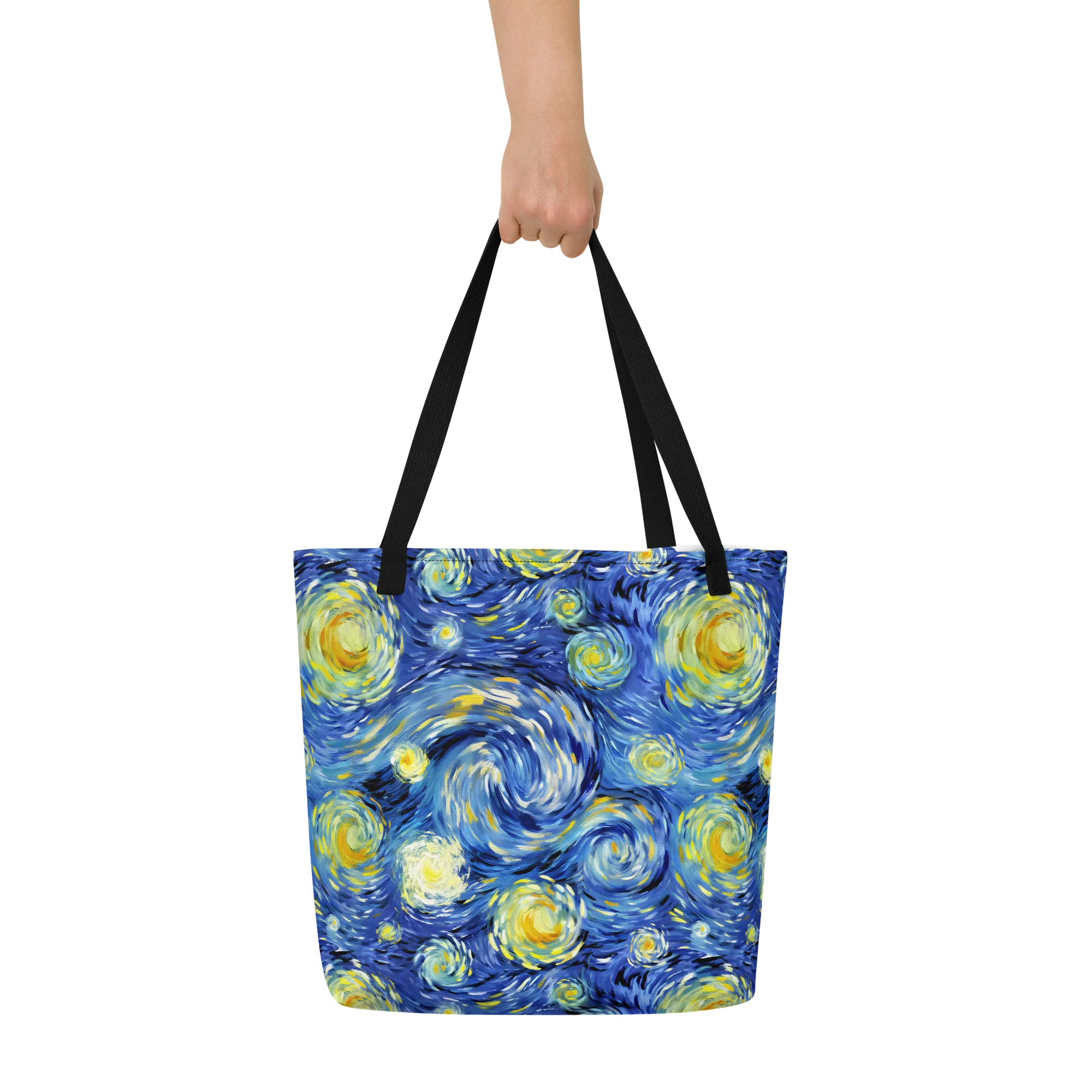 Cobalt Orbit on Large Tote Bag W/ Pocket — Print file