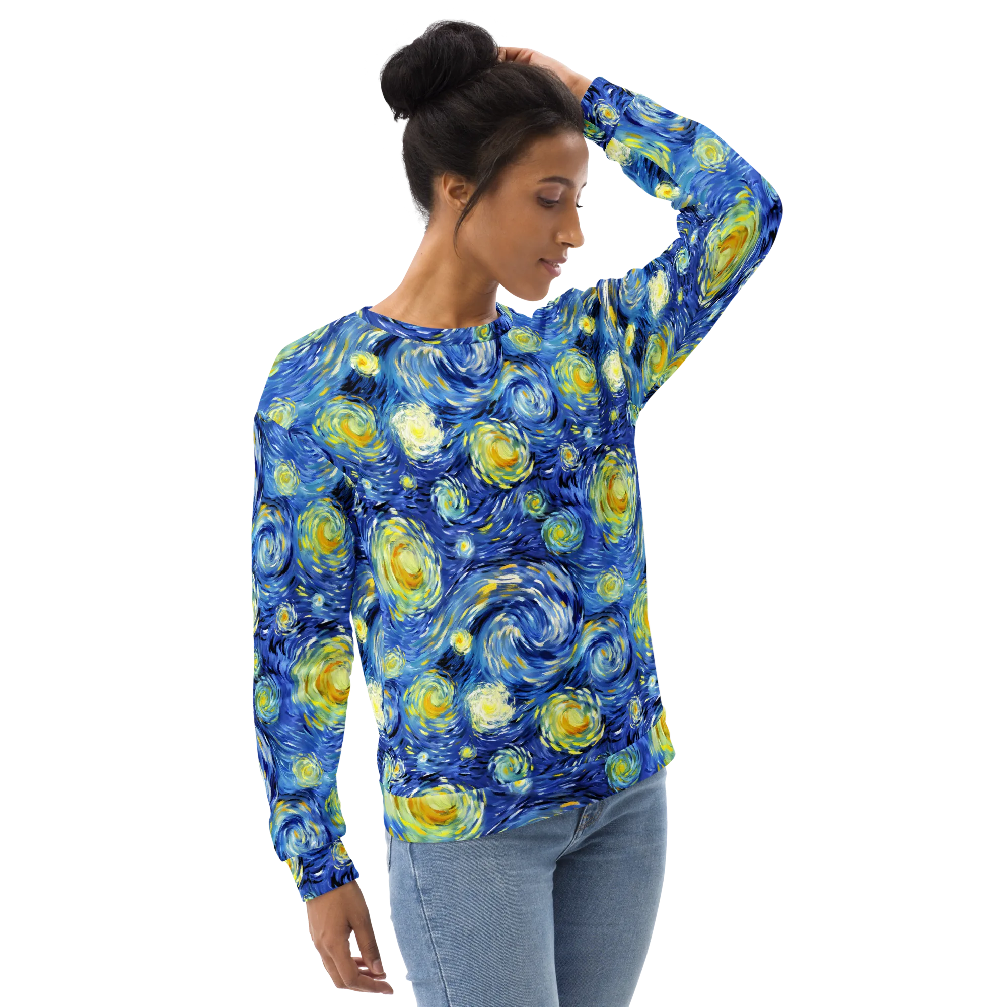 Cobalt Orbit on Sweatshirt — Right sleeve