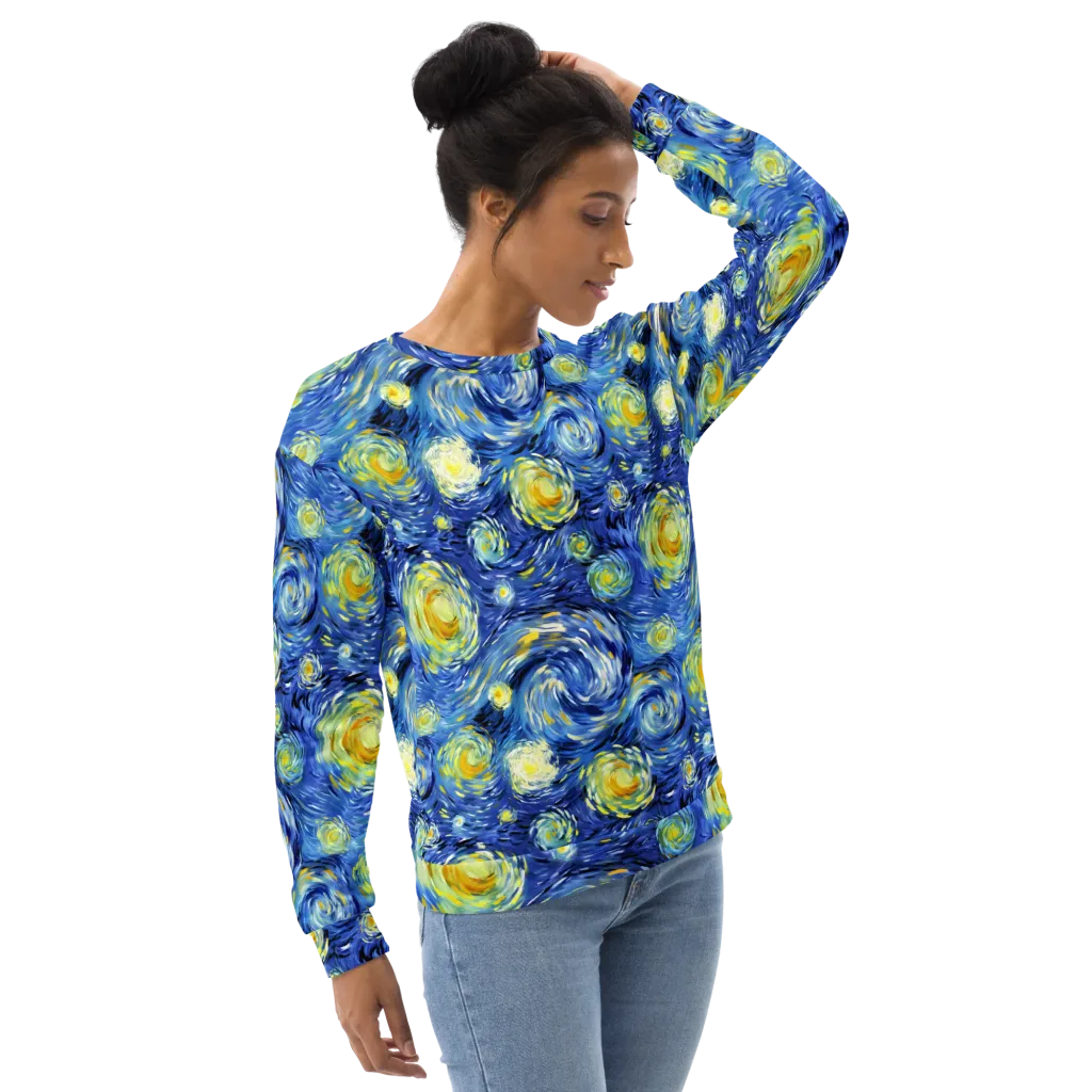 Cobalt Orbit on Sweatshirt — Right sleeve