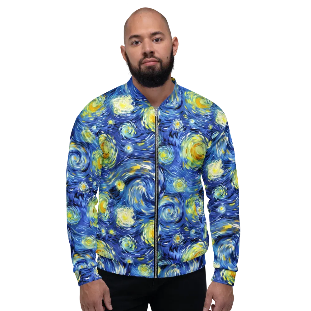 Cobalt Orbit on Bomber Jacket — Front