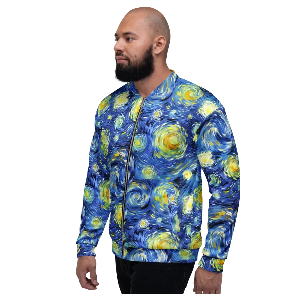 Cobalt Orbit on Bomber Jacket — Left