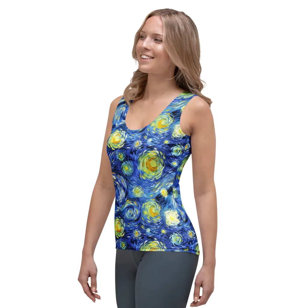 Cobalt Orbit on Women's Tank Top — Left Front