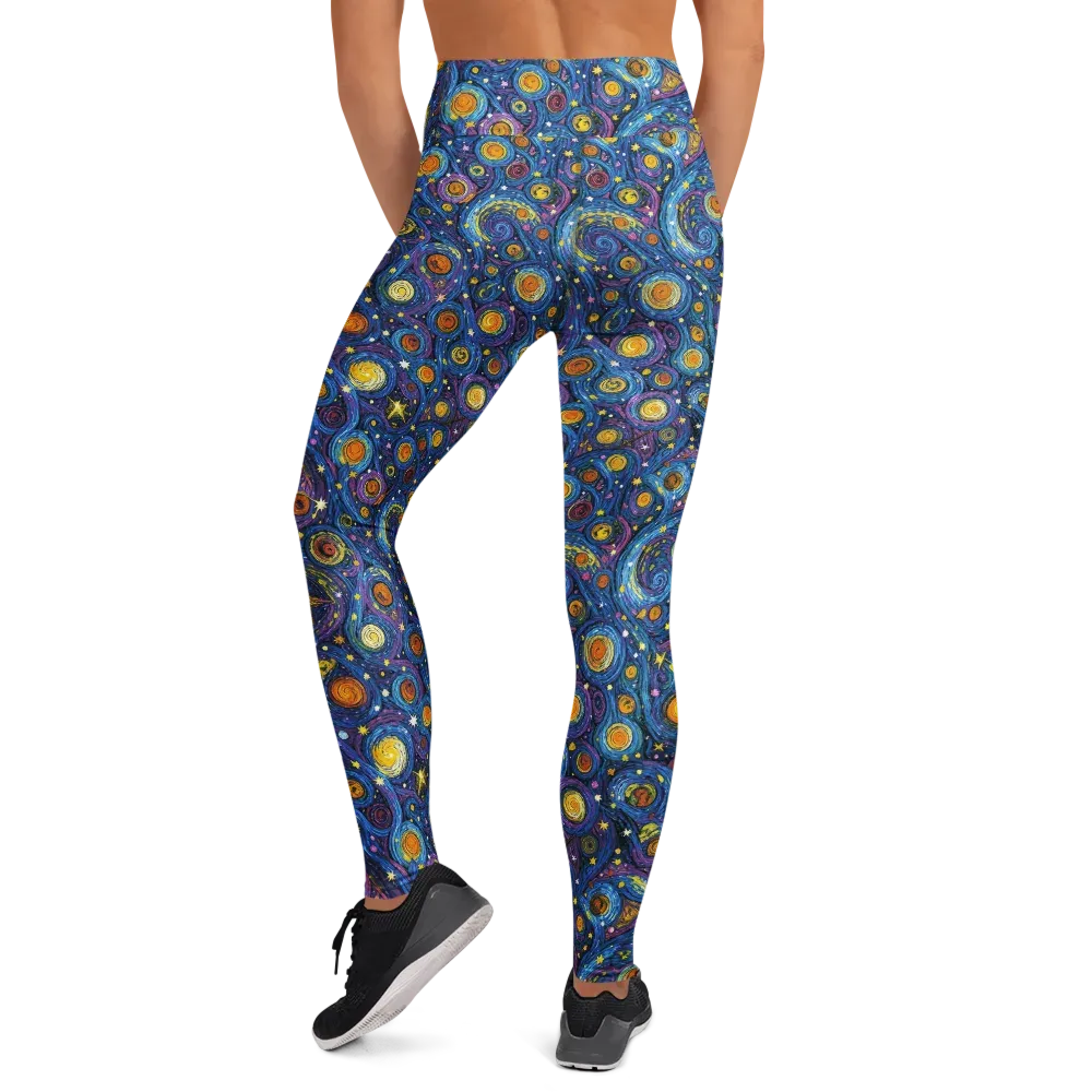Starry Orbit on Yoga Leggings — Back