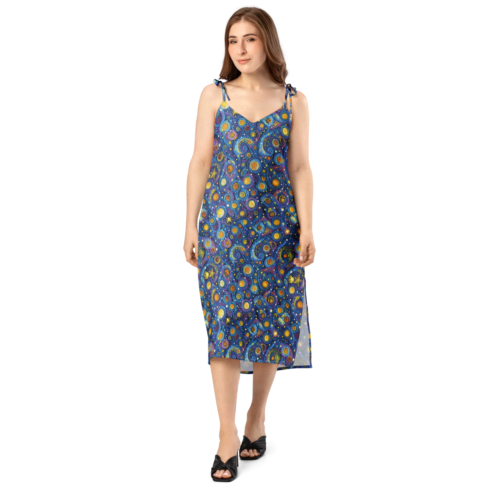 Starry Orbit on Slip Dress — Front