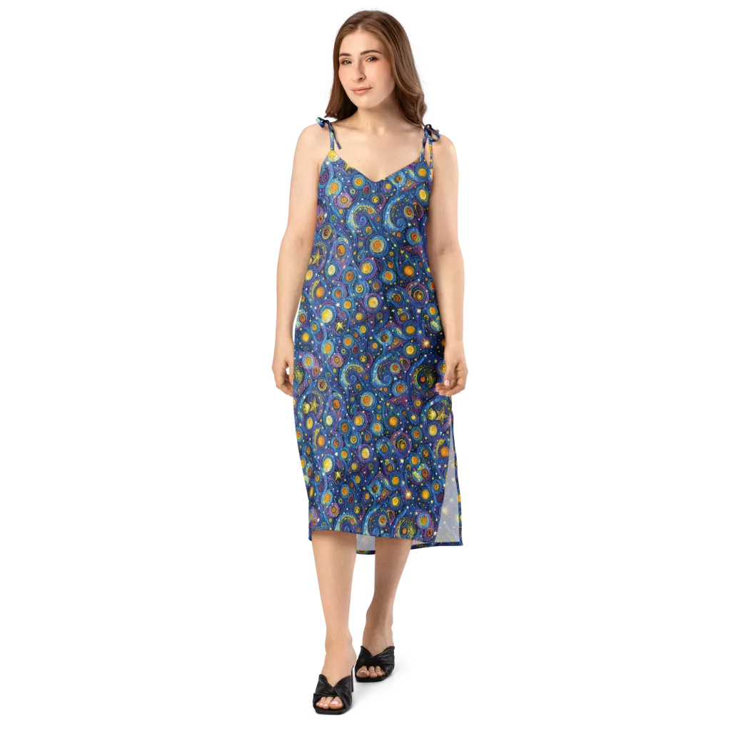 Starry Orbit on Slip Dress — Front