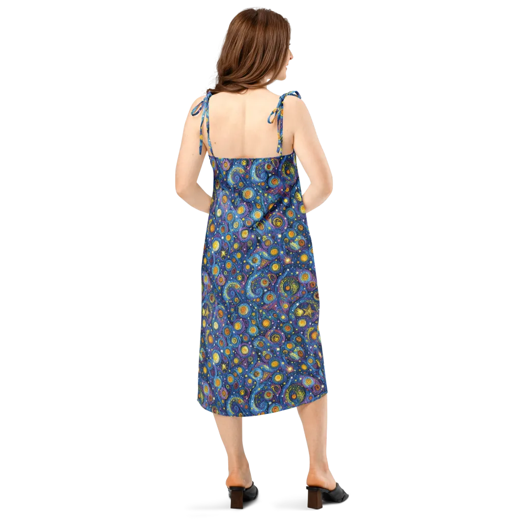 Starry Orbit on Slip Dress — Back