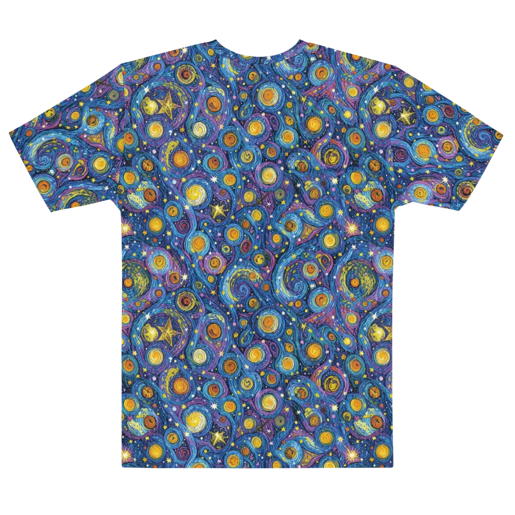 Starry Orbit on Men's Cotton Crew Neck T-Shirt — Front print