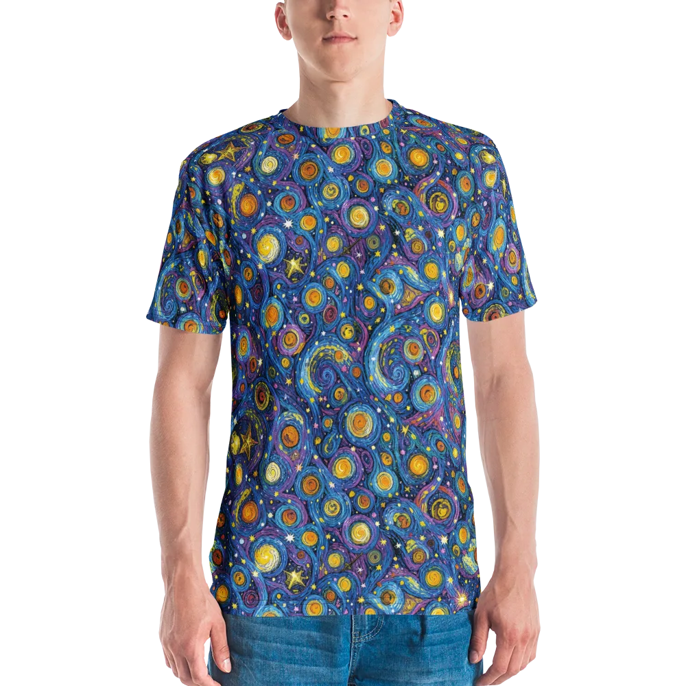 Starry Orbit on Men's Crew Neck T-Shirt — Front