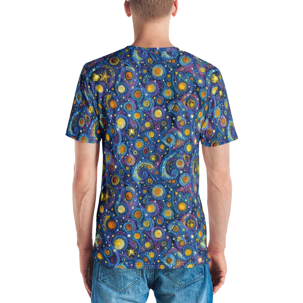 Starry Orbit on Men's Crew Neck T-Shirt — Back