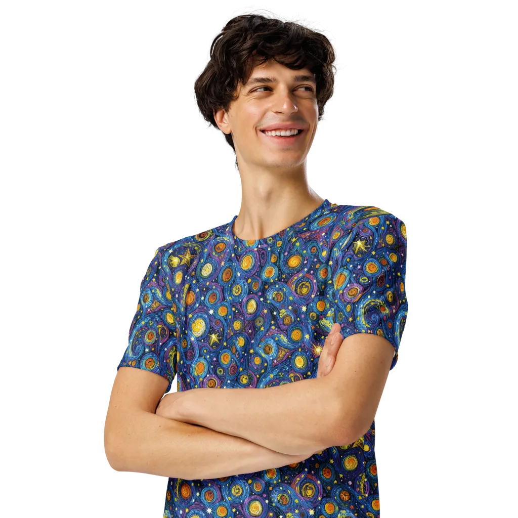 Starry Orbit on Men's Crew Neck T-Shirt — Front print
