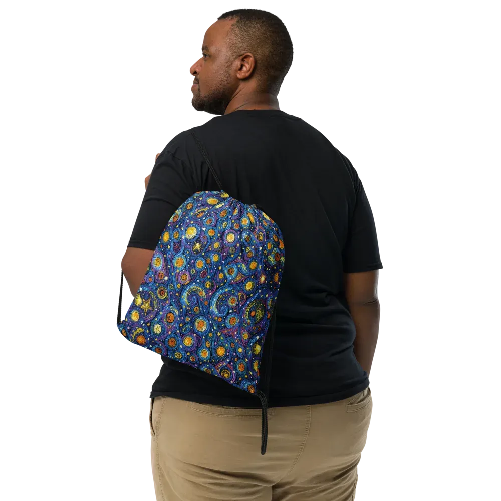 Starry Orbit on Drawstring Bag — Print file