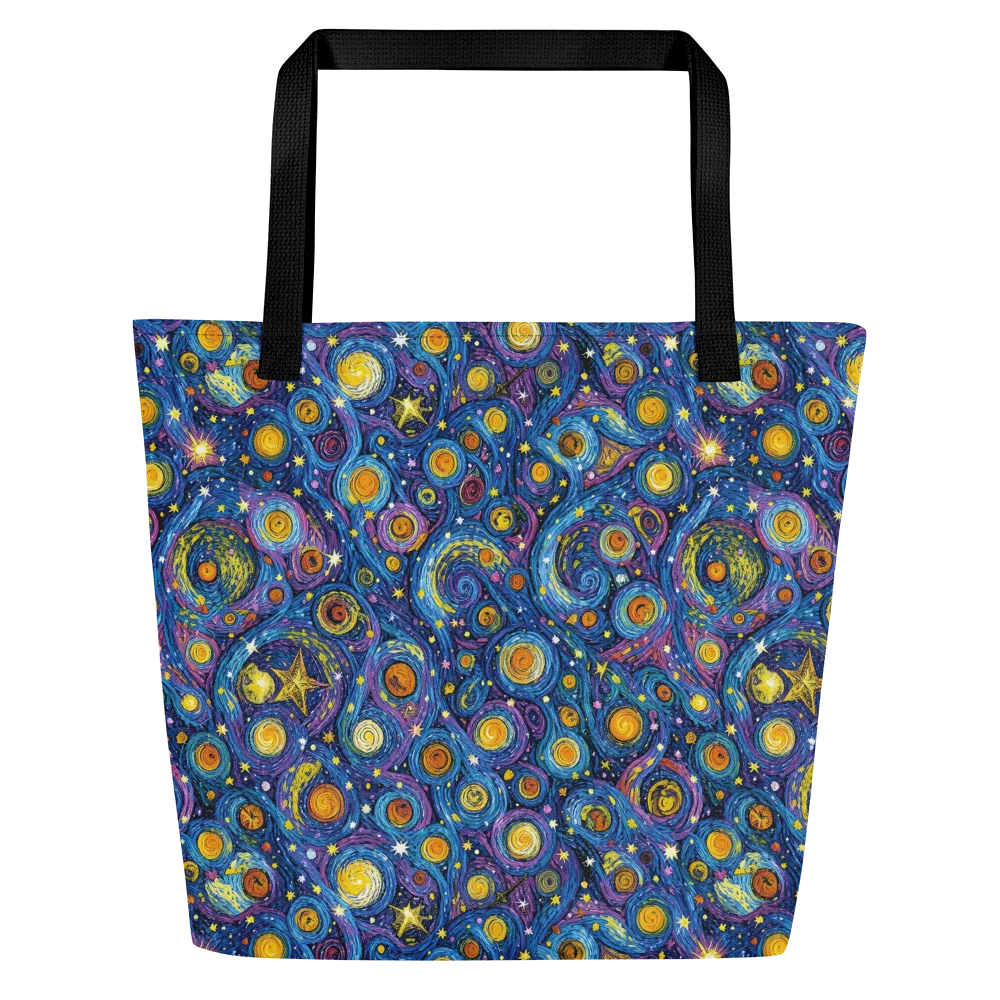 Starry Orbit on Large Tote Bag W/ Pocket — Front