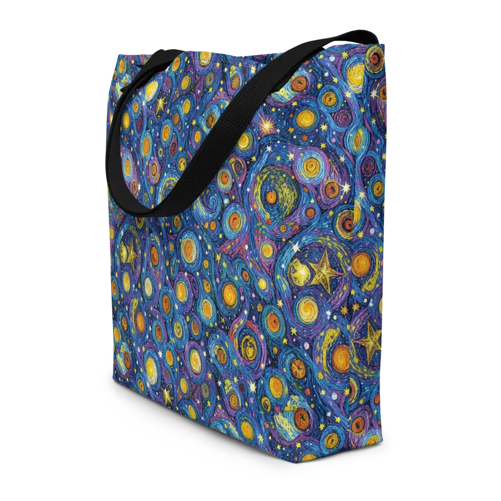 Starry Orbit on Large Tote Bag W/ Pocket — Print file