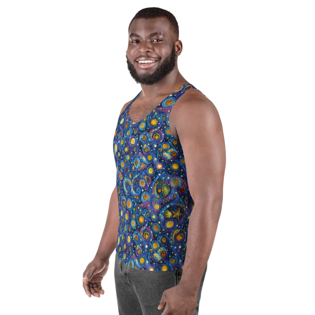 Starry Orbit on Men's Tank Top — Left Front