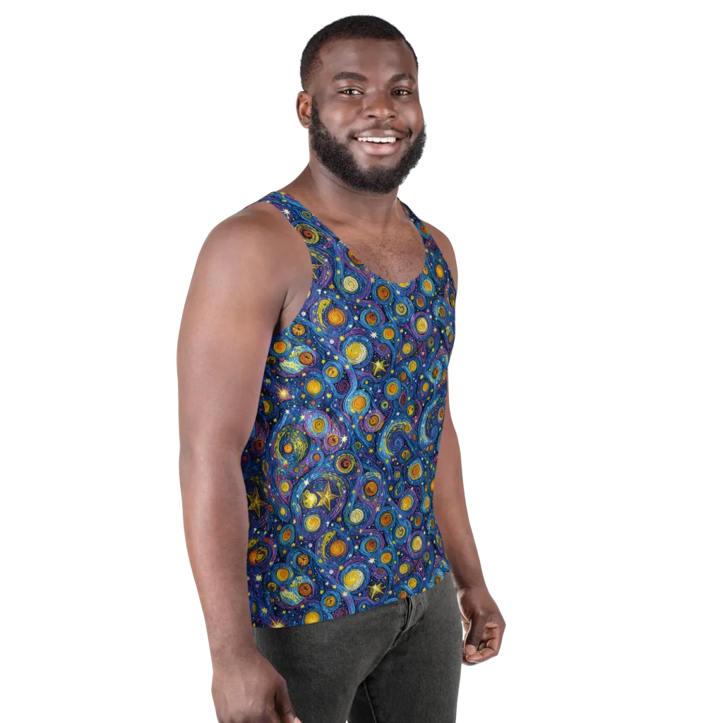 Starry Orbit on Men's Tank Top — Right Front