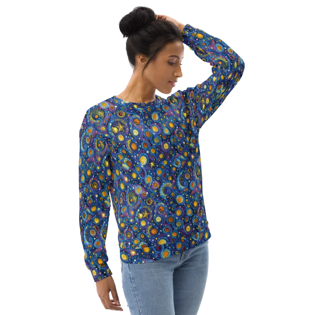 Starry Orbit on Sweatshirt — Right sleeve