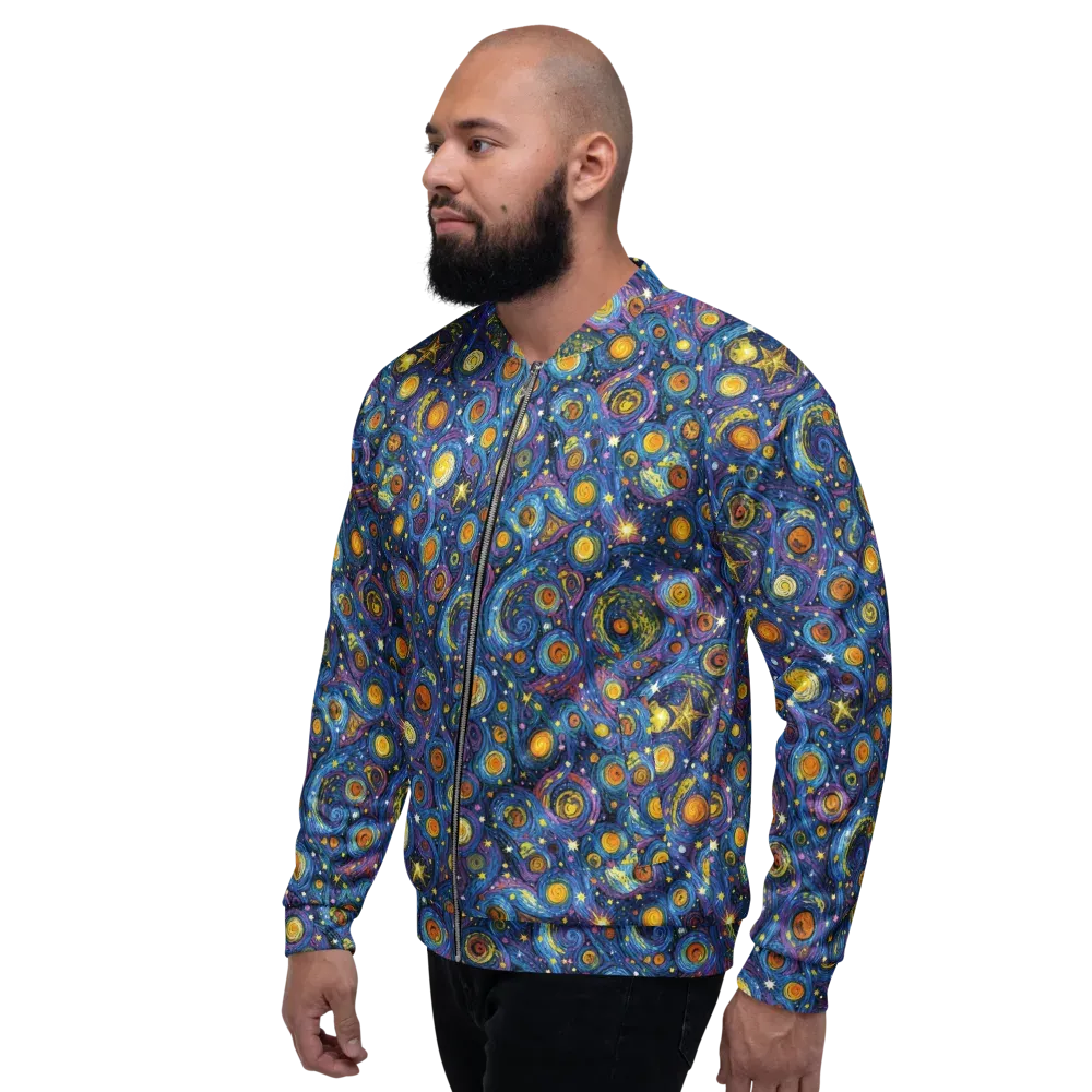 Starry Orbit on Bomber Jacket — Left