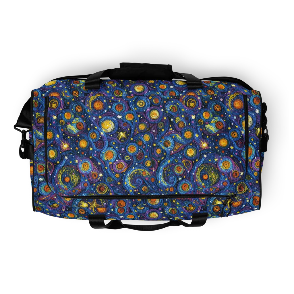 Starry Orbit on Duffle Bag — Top print