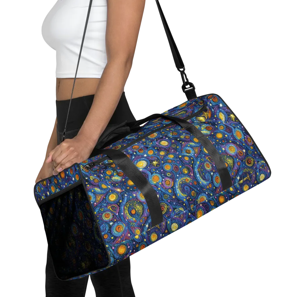Starry Orbit on Duffle Bag — Front