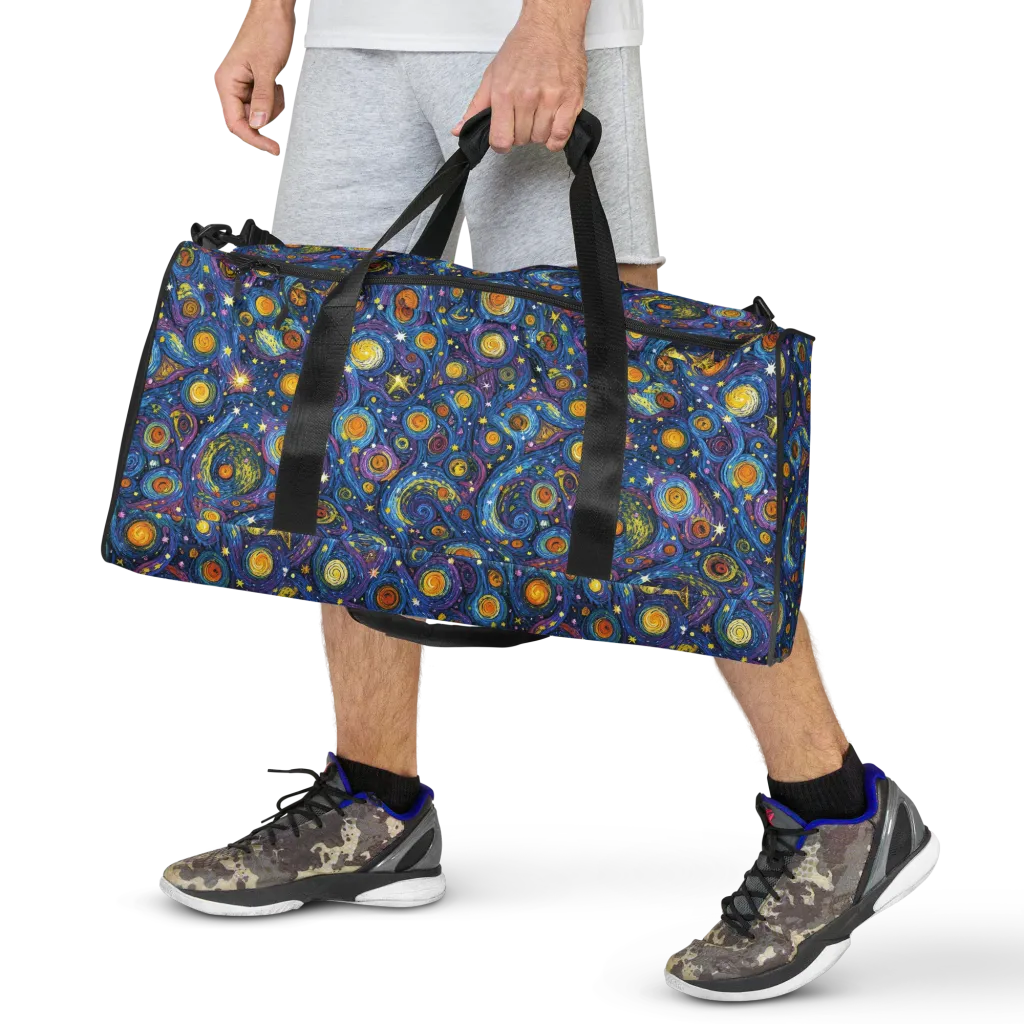Starry Orbit on Duffle Bag — Front print