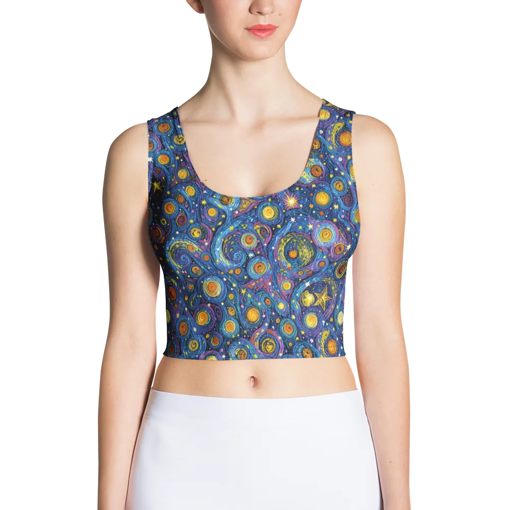 Starry Orbit on Crop Top — Front