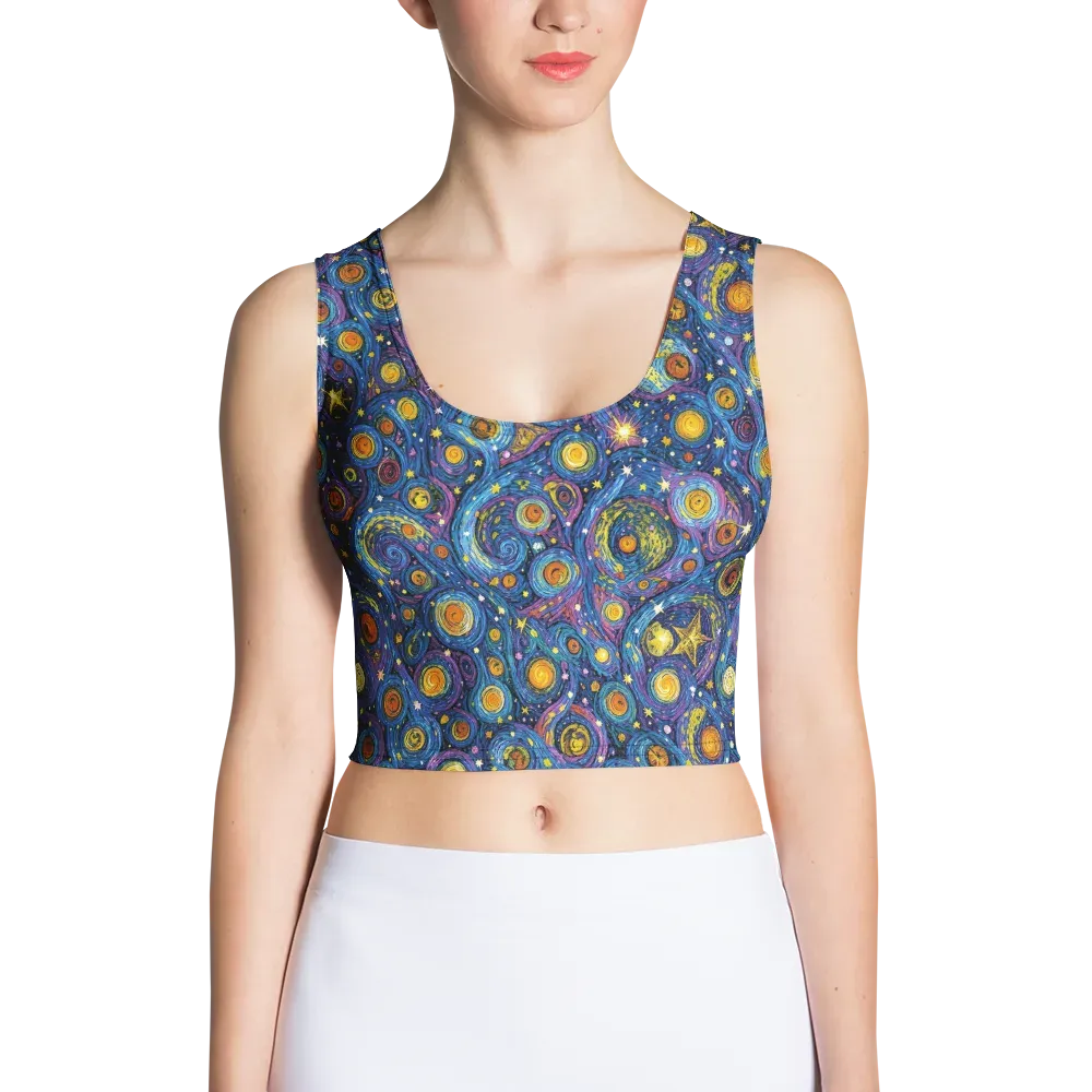 Starry Orbit on Crop Top — Front