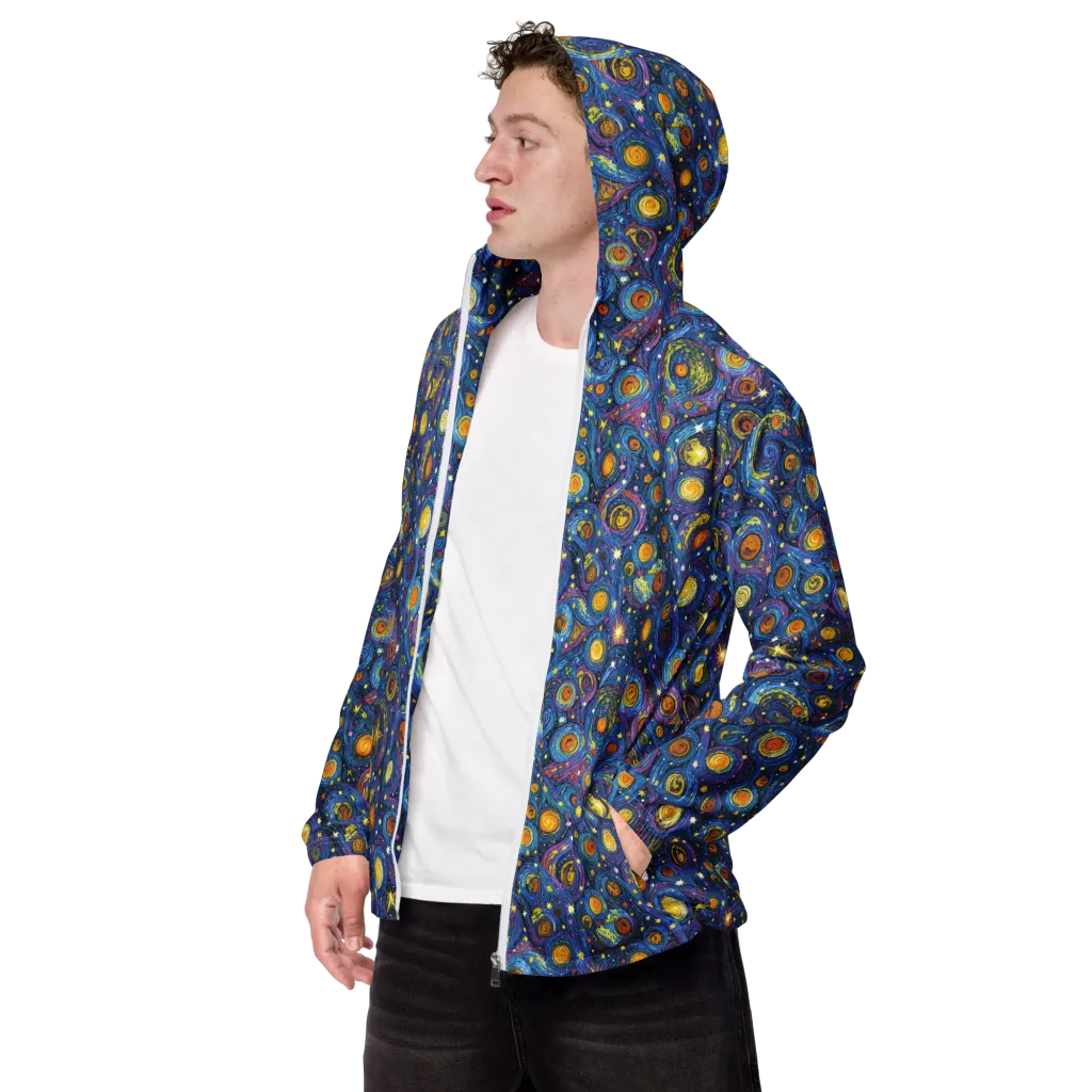 Starry Orbit on Men's Windbreaker — Left Front