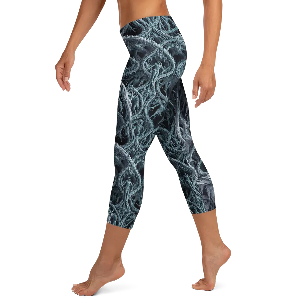 Thornbound Night on Capri Leggings — Left