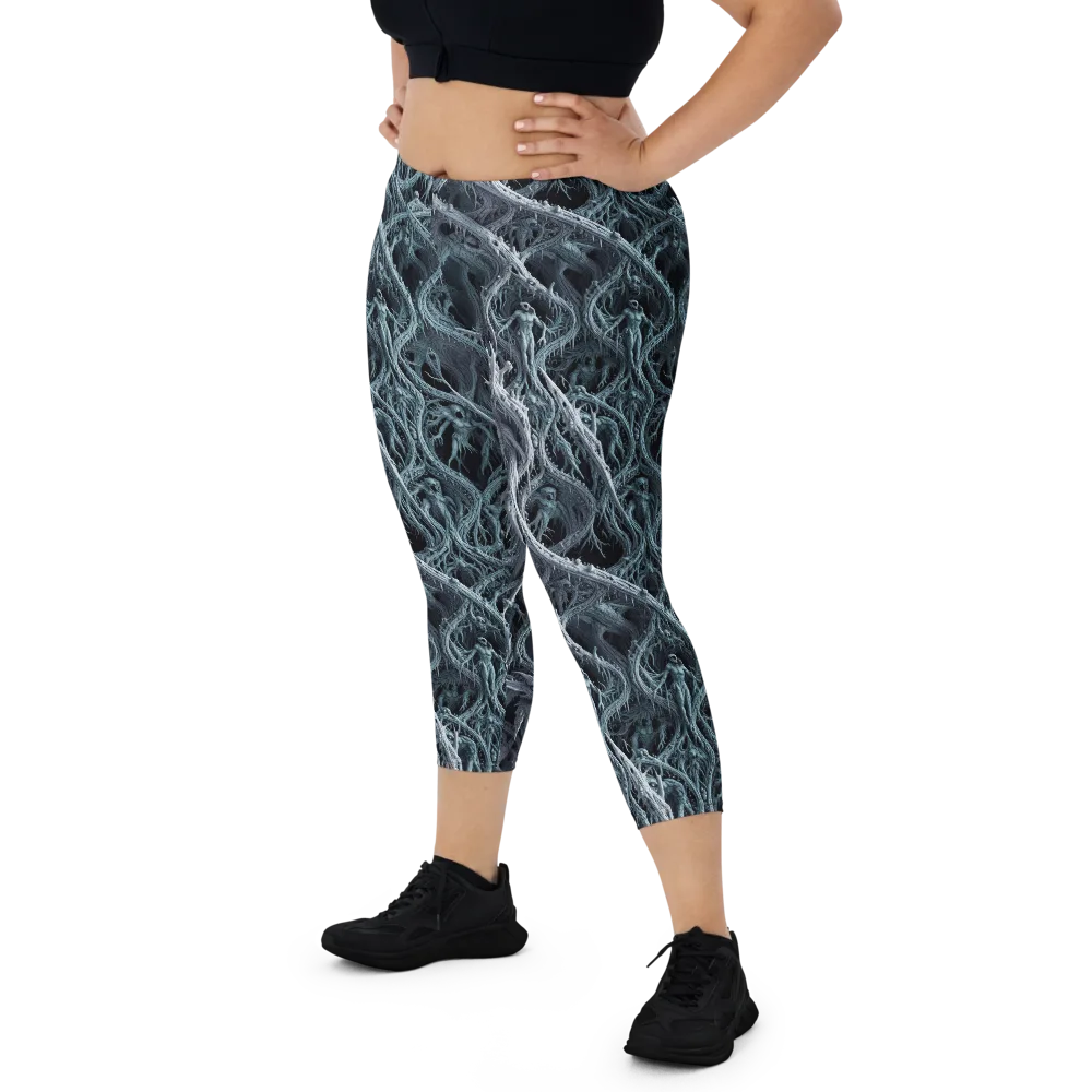 Thornbound Night on Capri Leggings — Print file