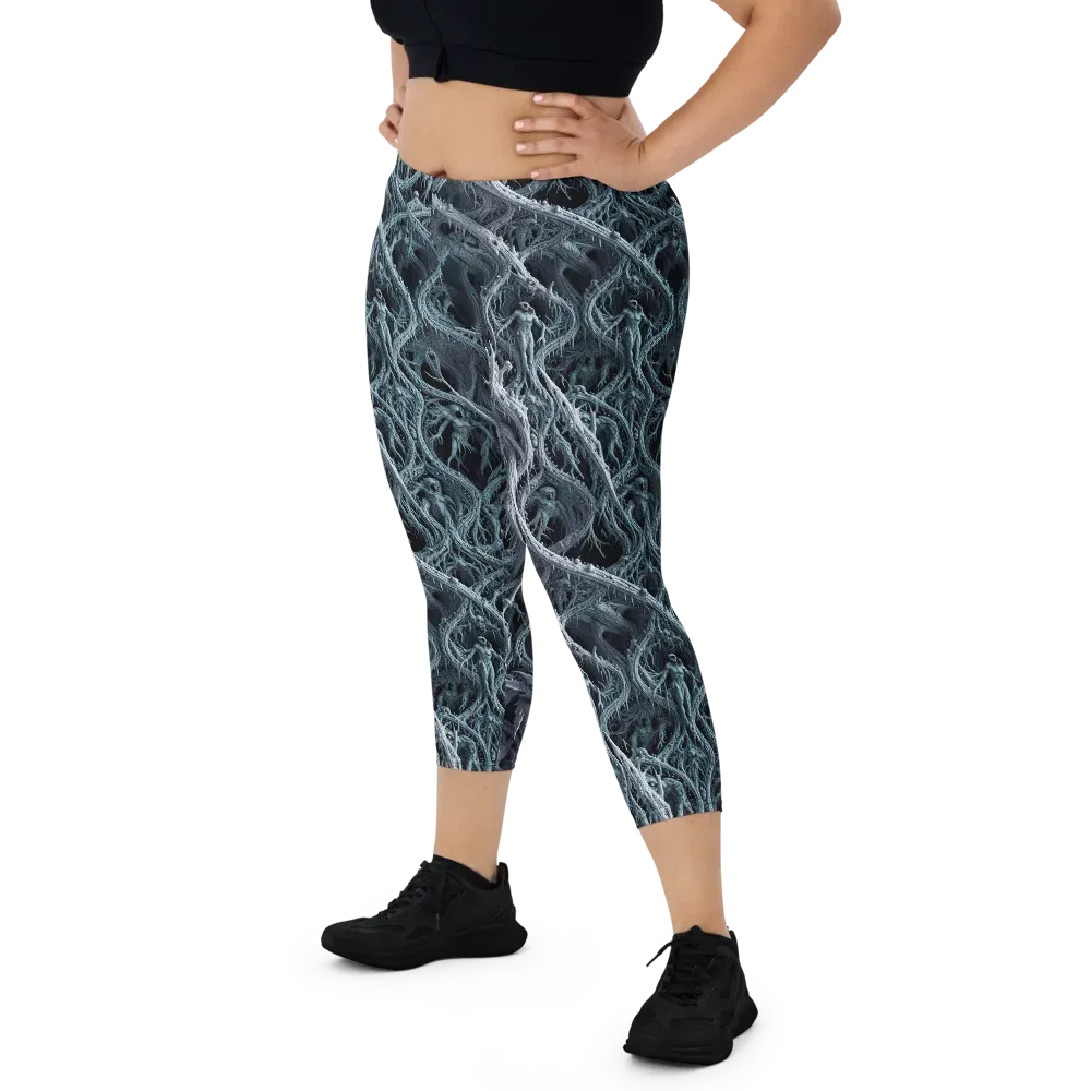 Thornbound Night on Capri Leggings — Print file
