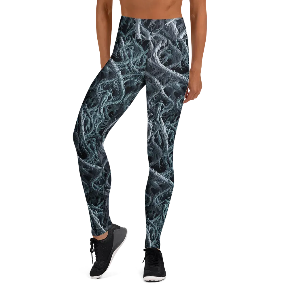 Thornbound Night on Yoga Leggings — Front