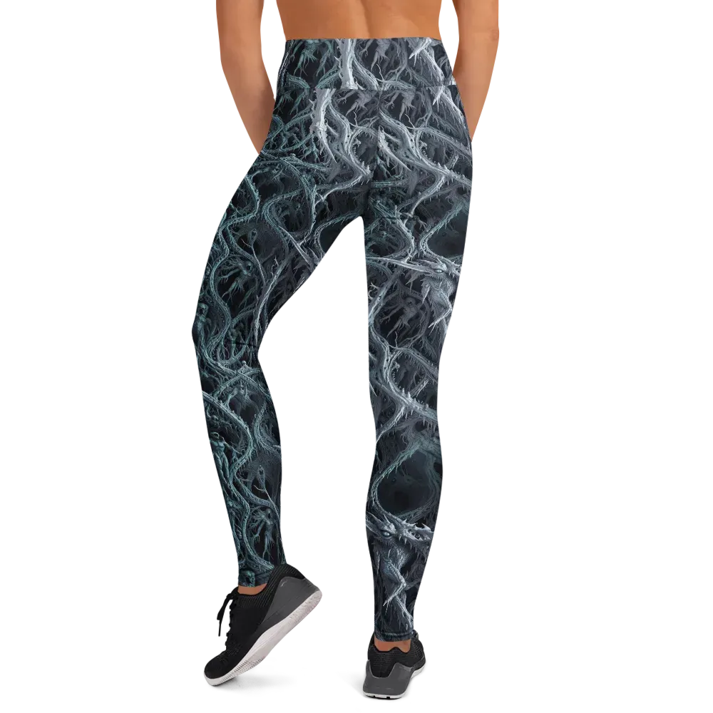 Thornbound Night on Yoga Leggings — Back