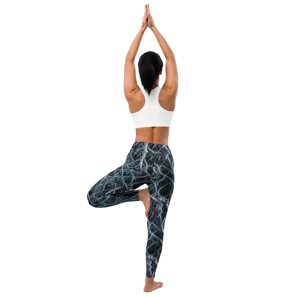Thornbound Night on Yoga Leggings — Back waist