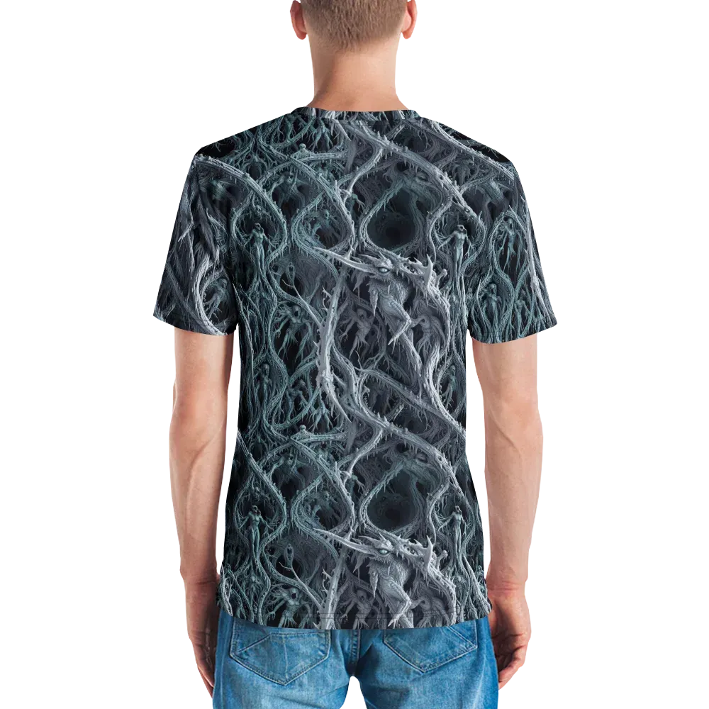 Thornbound Night on Men's Crew Neck T-Shirt — Back