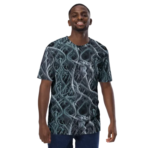 Thornbound Night on a Men's Crew Neck T-Shirt