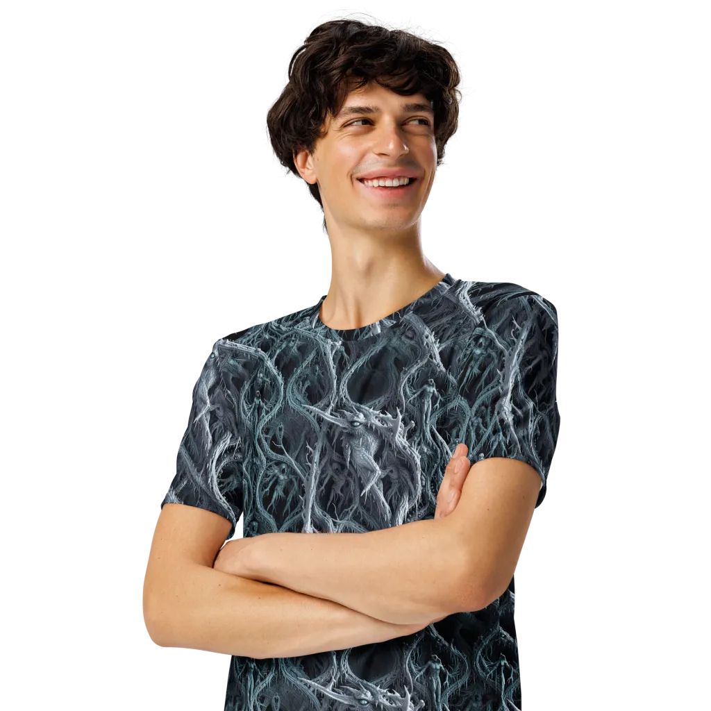 Thornbound Night on Men's Crew Neck T-Shirt — Front print