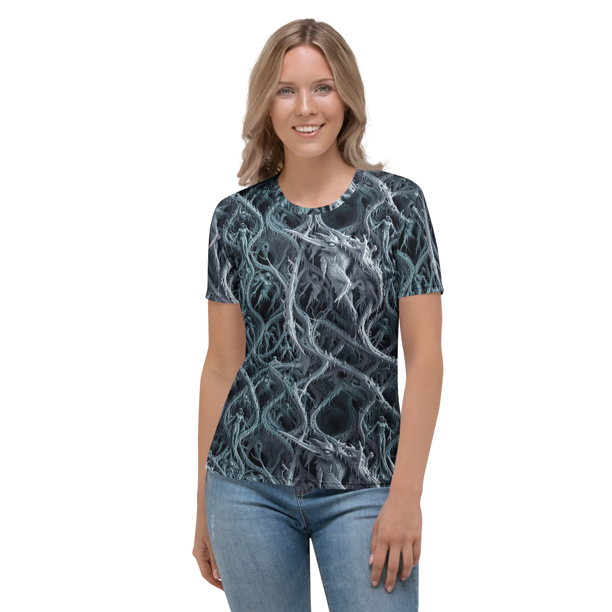Thornbound Night on Women's Crew Neck T-Shirt — Front