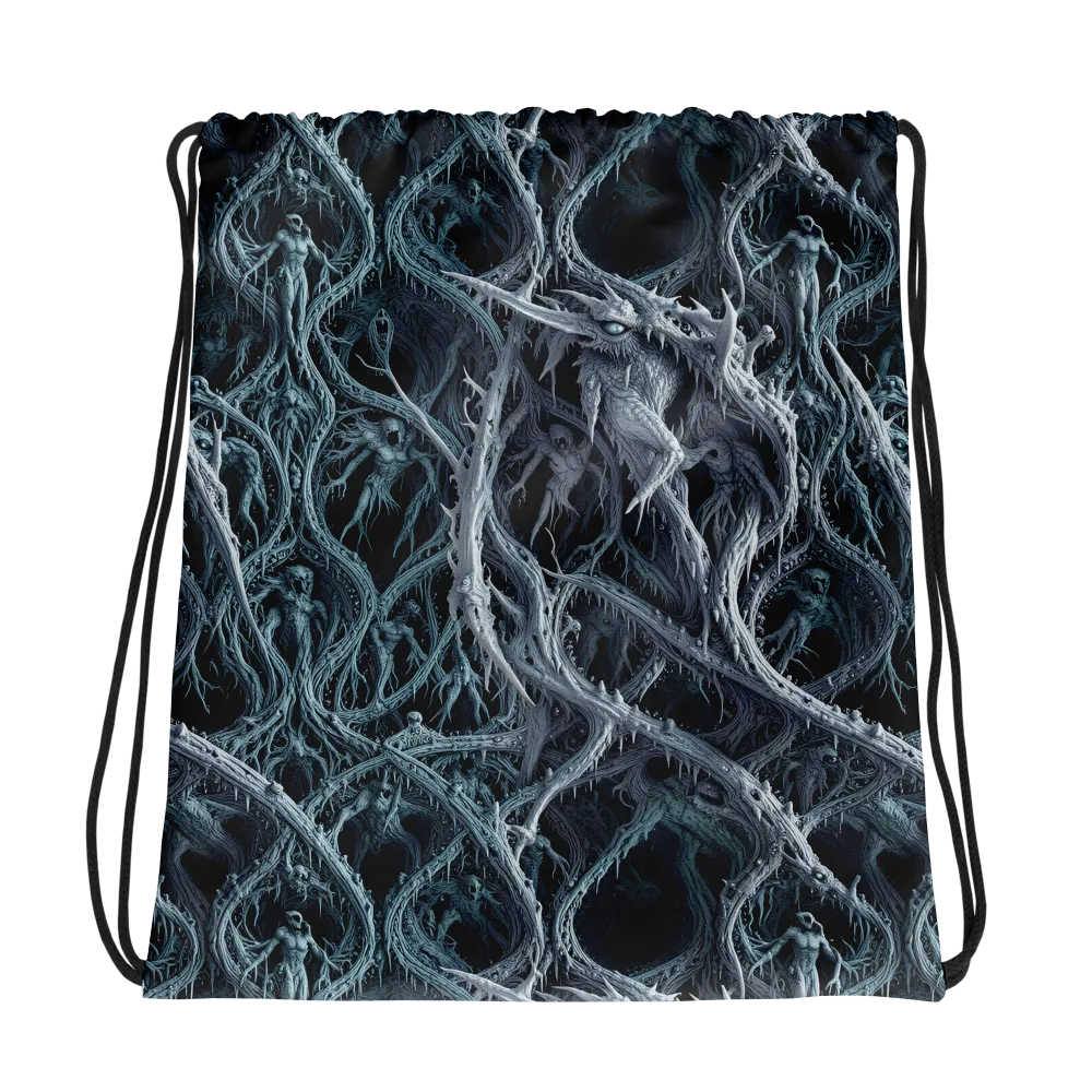Thornbound Night on Drawstring Bag — Mockup
