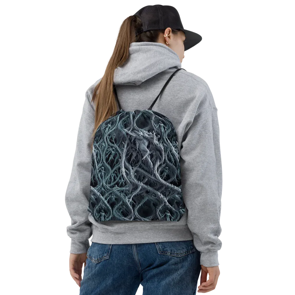 Thornbound Night on Drawstring Bag — Front