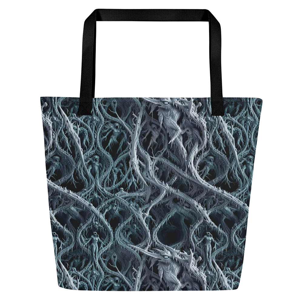 Thornbound Night on Large Tote Bag W/ Pocket — Front
