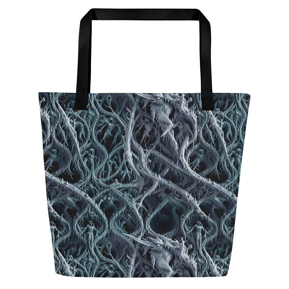 Thornbound Night on Large Tote Bag W/ Pocket — Front