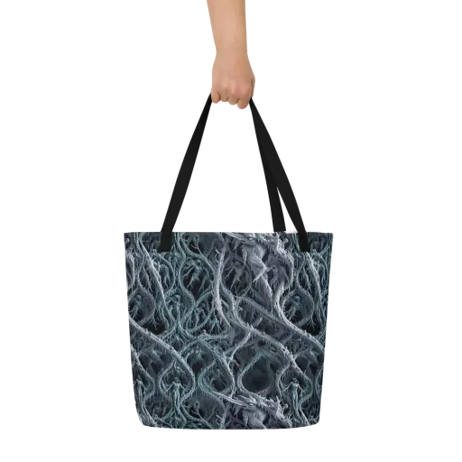 Thornbound Night on a Large Tote Bag W/ Pocket