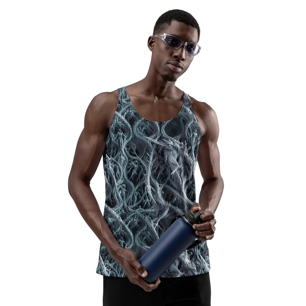 Thornbound Night on Men's Tank Top — Back print