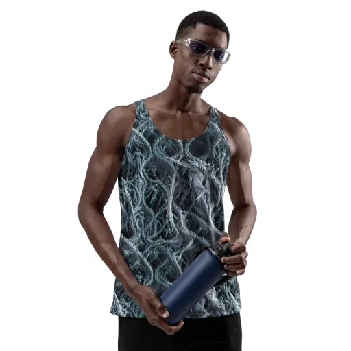 Thornbound Night on a Men's Tank Top
