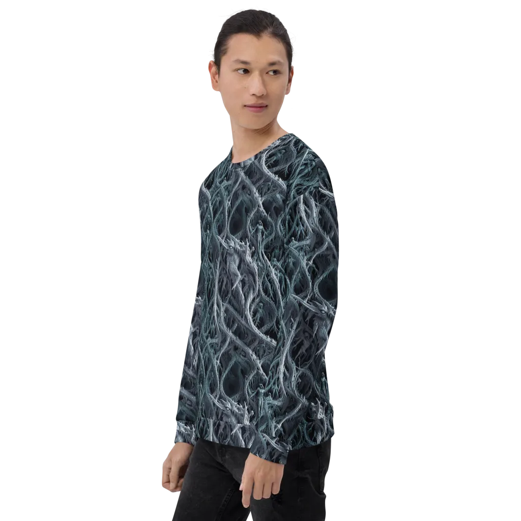 Thornbound Night on Sweatshirt — Left sleeve