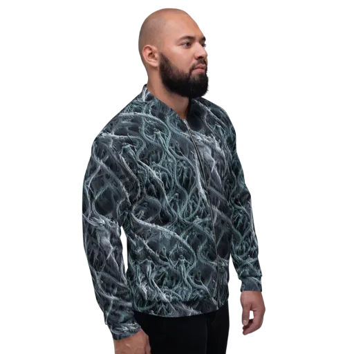 Thornbound Night on a Bomber Jacket
